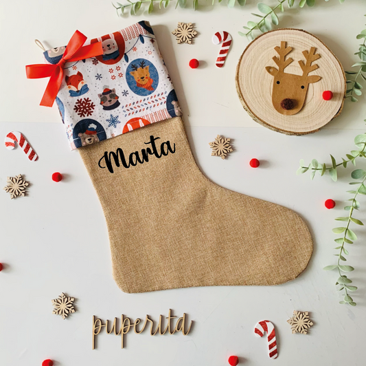 Calcetín decorativo estampado