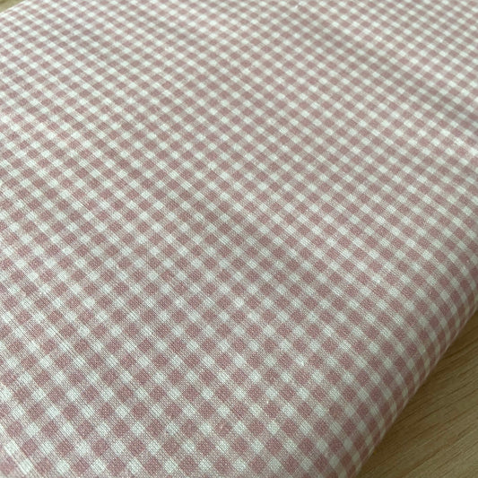 PERCAL VICHY PEQUEÑO ROSA VIEJO