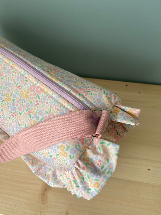 BOLSO LUA VOLANTE FLORES PASTEL