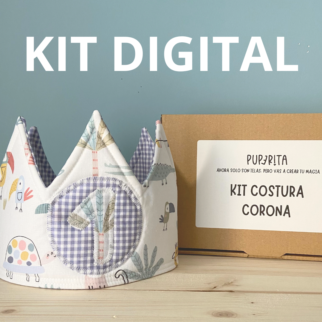 KIT DIGITAL COSTURA CORONA CUMPLEAÑOS