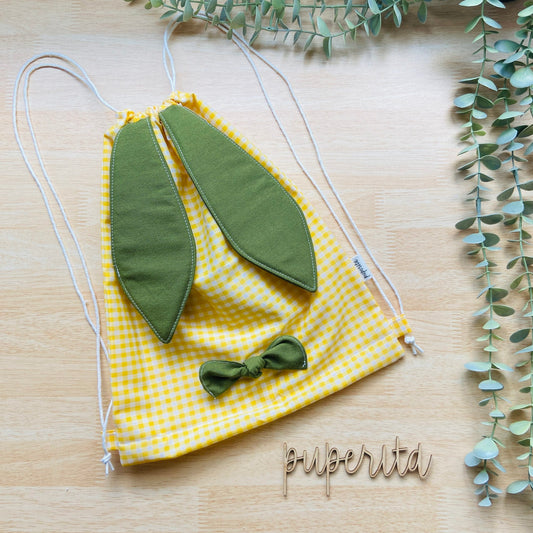 Mochila Conejito Amarillo/Verde