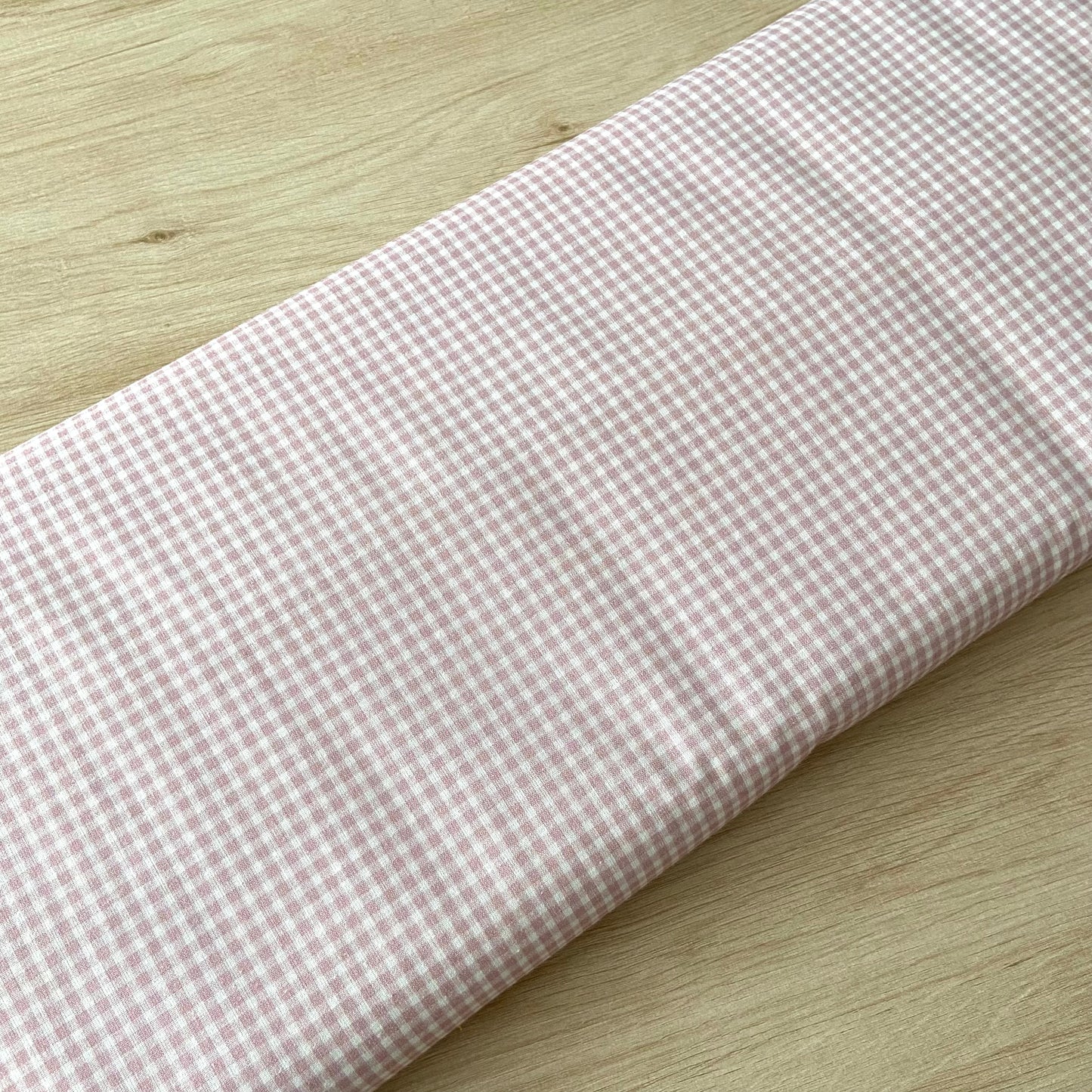 PERCAL VICHY PEQUEÑO ROSA VIEJO