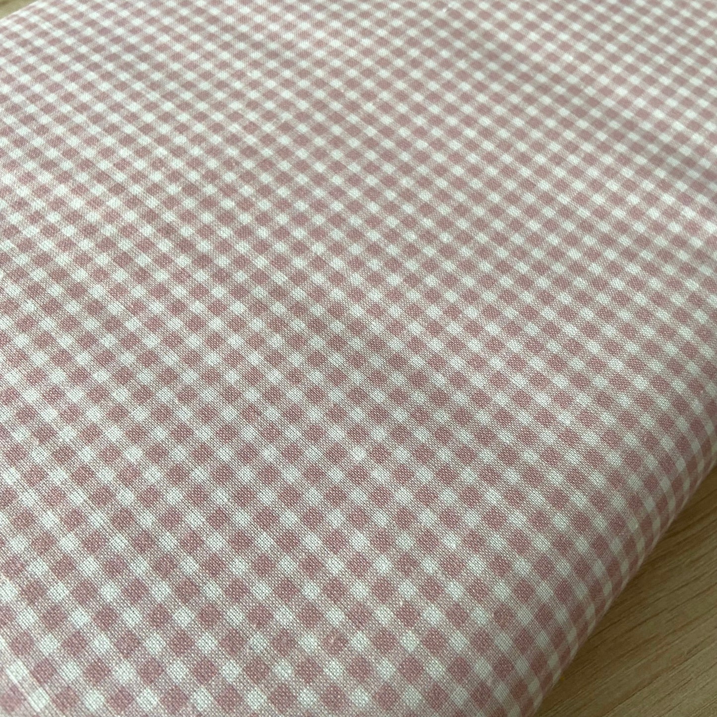 PERCAL VICHY PEQUEÑO ROSA VIEJO