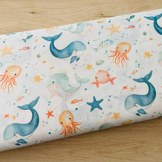 PERCAL ANIMALES MARINOS