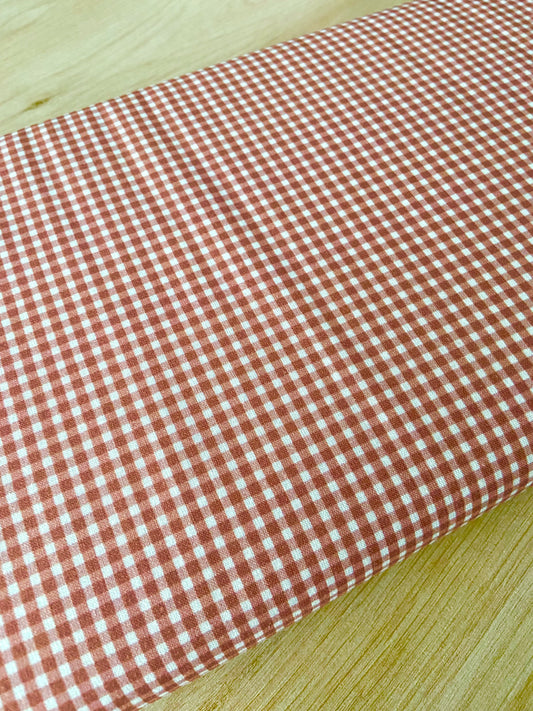 PERCAL VICHY PEQUEÑO TERRACOTA