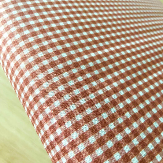 PERCAL VICHY PEQUEÑO TERRACOTA