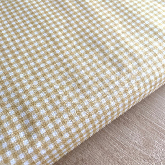 PERCAL VICHY PEQUEÑO MOSTAZA CLARITO