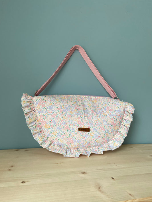 BOLSO LUA VOLANTE FLORES PASTEL