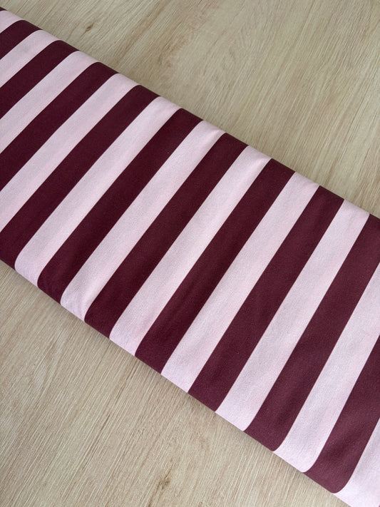 PERCAL RAYAS ROSA/MARRÓN
