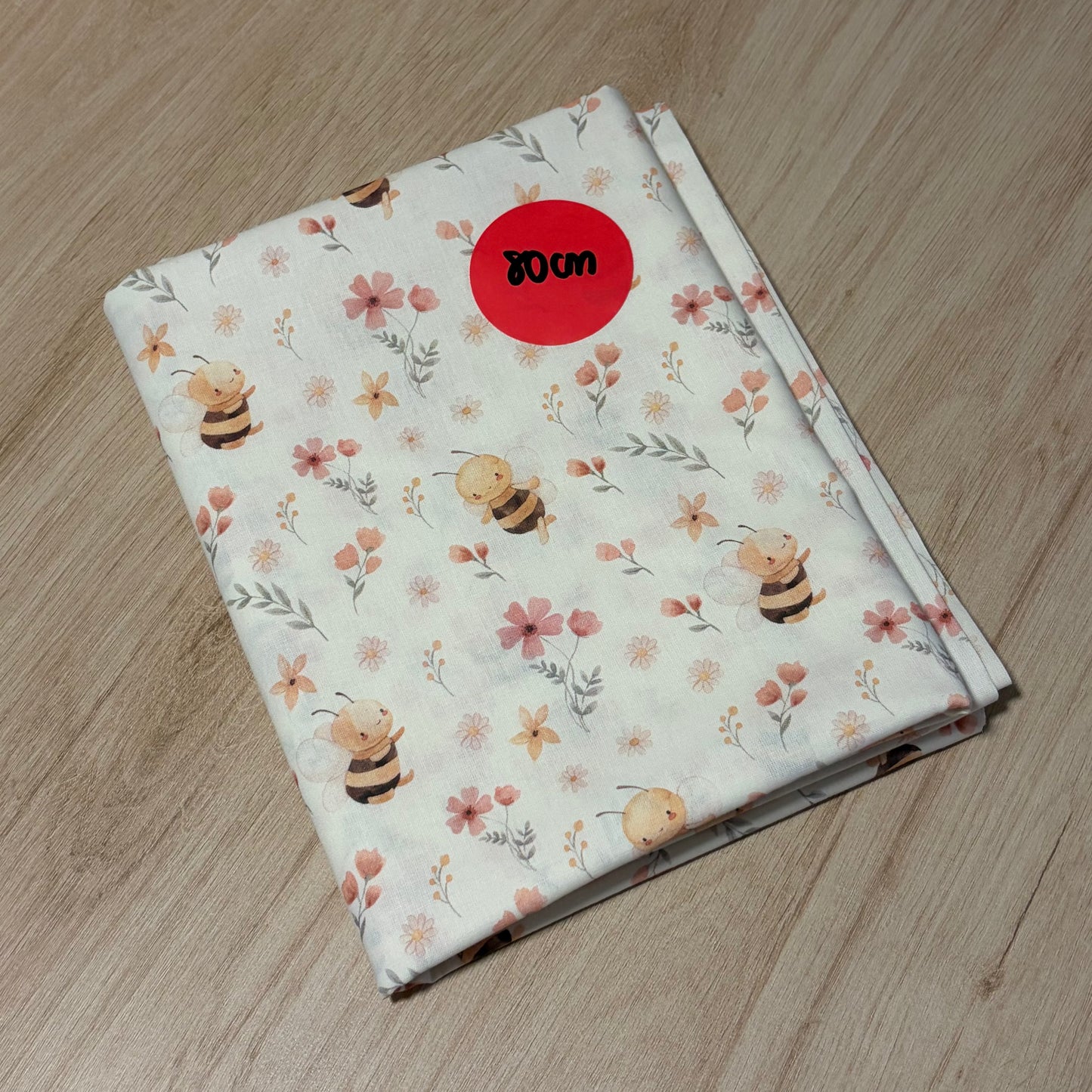 RETAL 80CM ABEJAS (FONDO BLANCO ROTO)