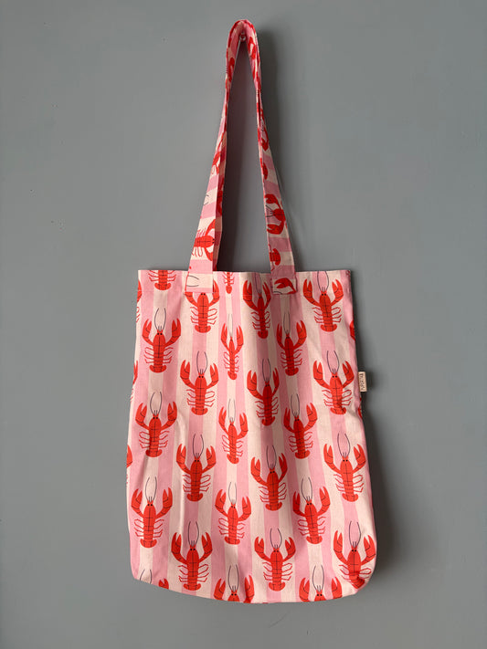 TOTE BAG LANGOSTA ROSA